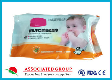 Mão não tecida do bebê da tela das limpezas molhadas do bebê do agregado familiar/tecido exclusivo da boca