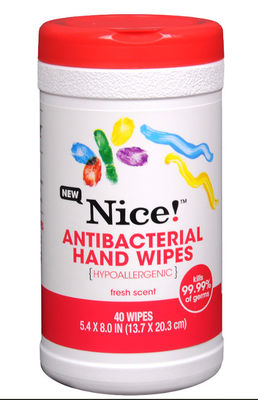 40 limpezas secas para o fabricante anti-bacteriano Hypoallergenic Fresh Scent das limpezas da mão