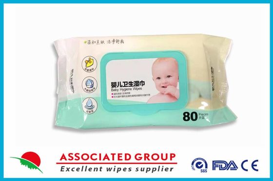 Limpezas molhadas da higiene do bebê da umidade alta, incluindo a essência do Xylitol, seguro e limpo