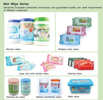 In Canister Antibacterial Wet Wipes 60g Small Dot Nonwoven Fabric For Kitchen Use