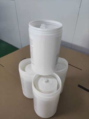 In Canister Antibacterial Wet Wipes 60g Small Dot Nonwoven Fabric For Kitchen Use