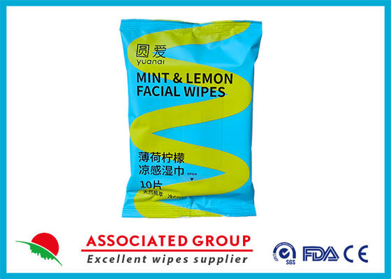 Toalhas de refrigeração Yuanai Mint Lemon Toalhas de limpeza pessoal para adultos Feitas de fibras vegetais