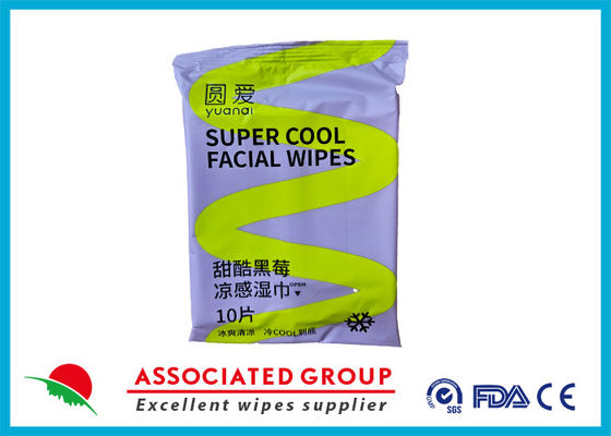 Yuanai Sweet Cool Blackberry Toalhas de limpeza pessoal Toalhas de limpeza para adultos Sem álcool, hipoalergênico