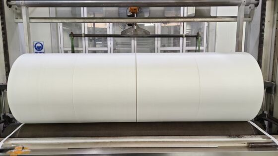 Spunlace não tecido de poliéster-viscose premium para suporte de limpeza húmido e produtos sanitários